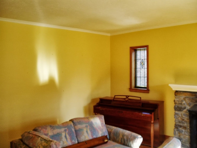 Garden City - Interior Living Room After Wall Painted Yellow